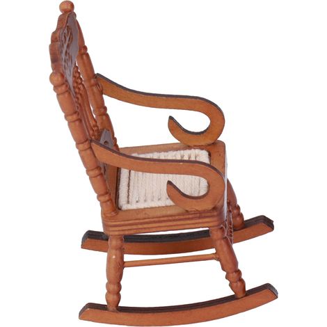 Chaise miniature pour maison de poupée, détails exquis, couleurs vives, mobilier miniature en bois pour maisons de poupées à l'échelle 1:12, marron (1/5)