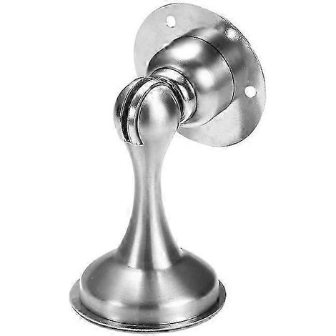 Butées de porte magnétiques - Lot de 2 butées de porte robustes en acier inoxydable, compatibles avec le haut et le bas de la porte (argent) PDWHBYV (1/4)