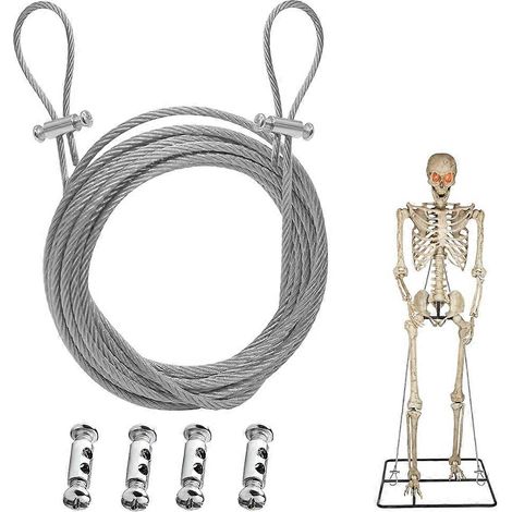 Accessoires de rechange pour câble de haubanage de 3,66 m (12 pi), câble en acier inoxydable revêtu de 3 mm de diamètre pour câble Giant de 3,66 m (12 pi) - Pièce U (1/5)