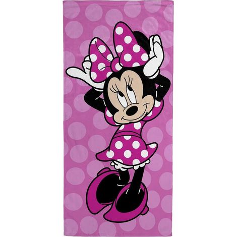 Disney Minnie Maus Happy - Strandtuch - 71 x 147 cm - 100 % Baumwolle (1/5)