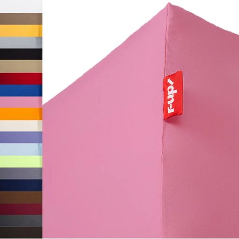 Drap-housse r-up Best 90x200-100x220 jusqu'à 35 cm de hauteur rose 95% coton / 5% élasthanne 230g/m² (1/5)