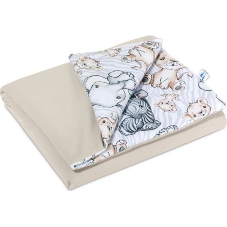 Edredón 75×100 - Safari capuchino - algodón/terciopelo