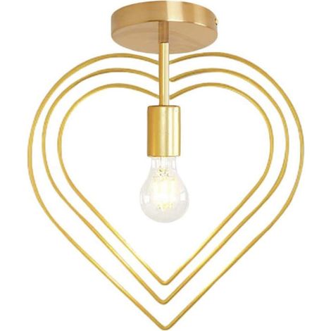 Plafonnier Industriel Métal Doré - 1 Unité - Fer Peint Style Rétro - Boules Orientables 360° - Salon Entrée Chambre - Diamètre 32cm (1/5)