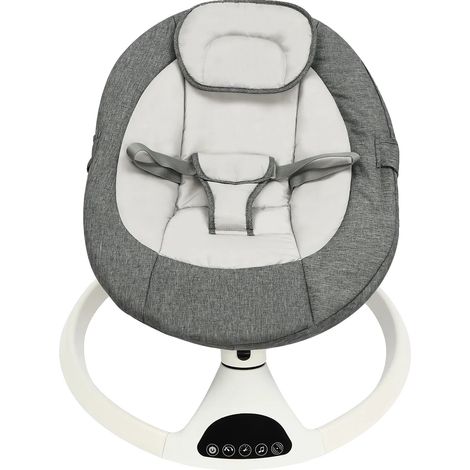 Chaise Berçante Électrique, Rembourrage Doux, Design de Bascule Sûr, GRIS (1/2)