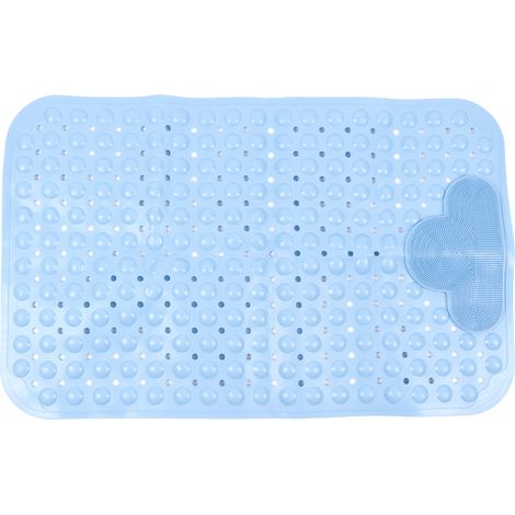 Rutschfeste Badematte, Duschmatte aus PVC, dick, mit starker Saugkraft für Badezimmerböden, blau (1/5)