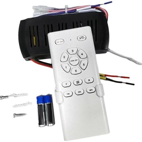 Kit Telecommande Ventilateur Plafond - Conversion Frequence - Pour Ventilateurs Avec Eclairage - 1 Unite (1/4)