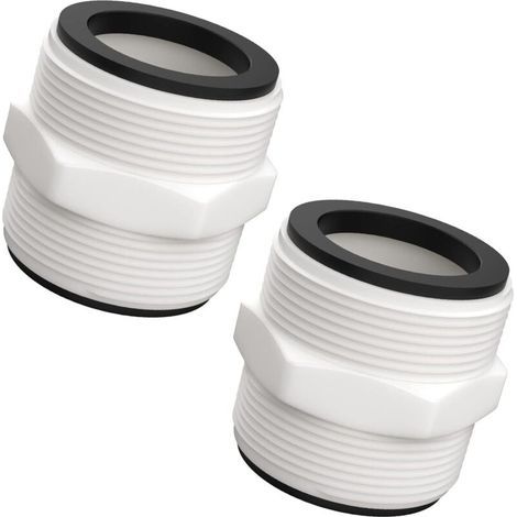Lntyq Lot de 2 connecteurs de tuyau de piscine divisés compatibles avec pompe de piscine Intex Coleman de 3,8 cm avec joints d'anneaux de 2 L, pièces de connecteur de tuyau de piscine hors sol (1/5)