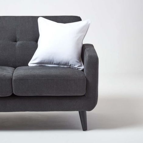 Housse De Coussin - 30 X 30 Cm - Coton 100 - Blanc Cassé - Pour Canapé Lit Chambre Salon - 1 Pièce (1/4)