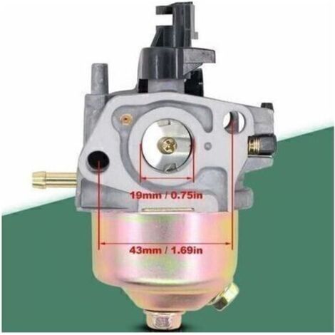 Carburateur universel pour tondeuses à gazon – Compatible avec Mountfield HP414, SP414, HP164, SP164, M411PD, RS100 – Fourni avec bougie d’allumage et tuyau d’alimentation carburant (1/4)