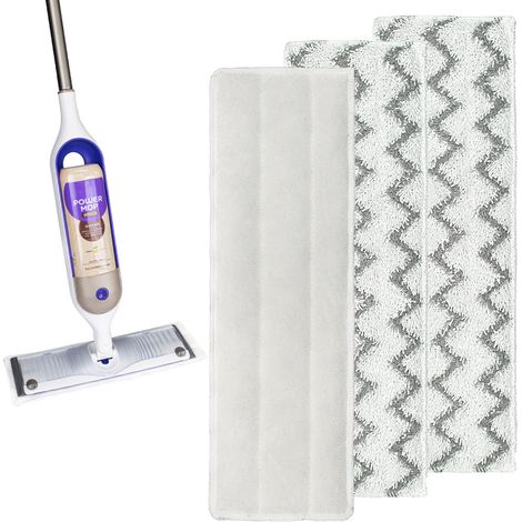 Lntyq Nachfüllpads für Swiffer PowerMop Spray Mop, wiederverwendbare Nachfüllpads, elektrischer Mopp-Ersatzkopf, Mikrofaser-Reinigungspads für die Bodenreinigung auf mehreren Oberflächen (3 wiederverw (1/5)