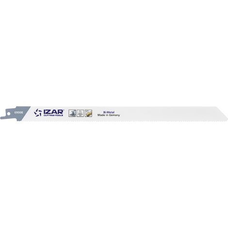 Lame scie sabre Bi-Métal (Pack de 5 PCS) pour Acier/Inox LG.260 mm 10 TPI - IZAR (S1211HF)