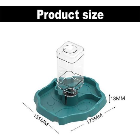 Distributeur d'eau Reptile Tortue, Distributeur d'eau 2 en 1 pour Tortues, Bol d'eau de Terrarium Reptiles Accessoires pour (1/4)
