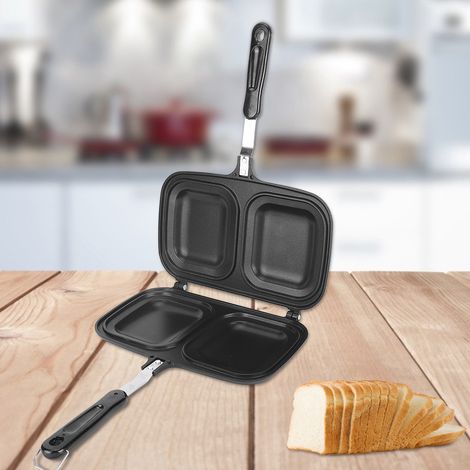 Frühstückspfanne aus Aluminiumguss, doppelseitig, antihaftbeschichtet, Küchenutensil (1/5)