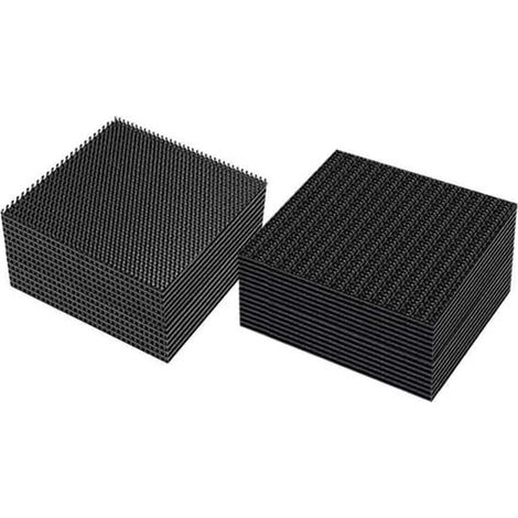 Velcro auto-adhésif carré noir 50 x 50 mm - 20 paires, solution de fixation polyvalente (1/5)