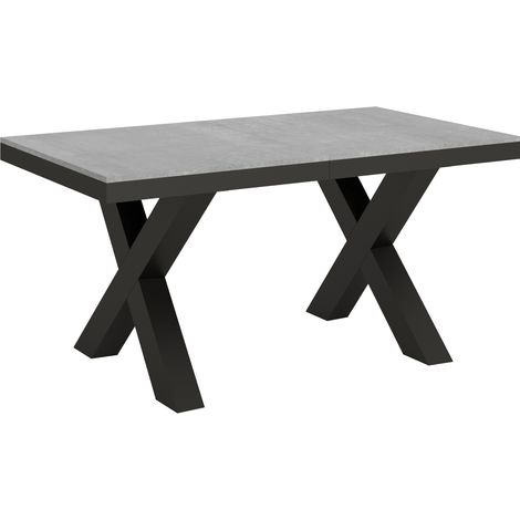 Tavolo "Andria" allungabile in legno per sala da pranzo -Allungabile fino a 420 cm / Cemento (1/5)