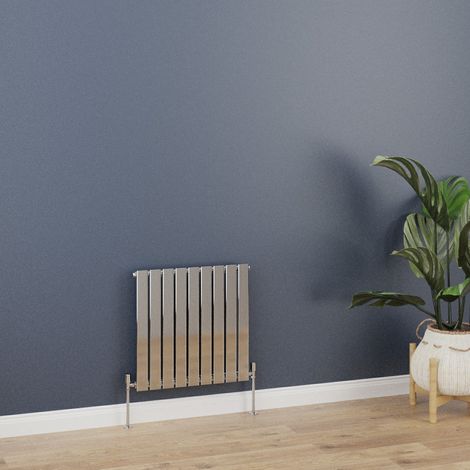 WarmeHaus Horizontal 600x612mm Flat Panel Radiator Chrome Single (1/5)