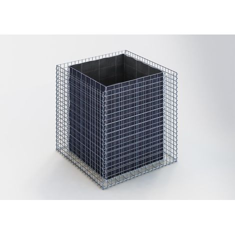 Gabiondeco - Jardinière Gabion. 100 cm x 100 cm x 100 cm (L x H x P). taille des mailles 5 x 5 cm. Épaisseur des parois 10 cm - Made in Ger...