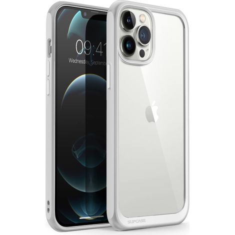 Custodia ibrida per iPhone 13 PRO 6.1' con retro grigio, LATERALE (1/5)