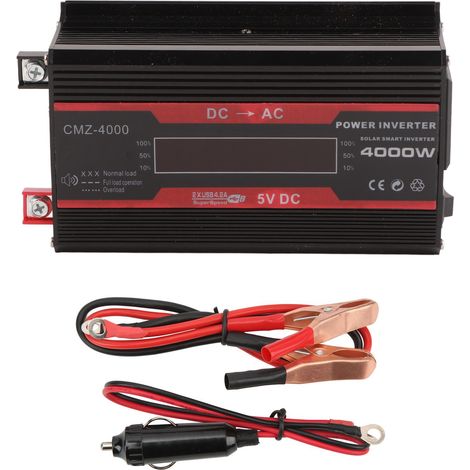 Ortviai Onduleur Modifié 300 W avec Affichage Numérique Couleur, 2 Ports USB 4,2 A et Sortie AC 12 V → 230 V (1/5)