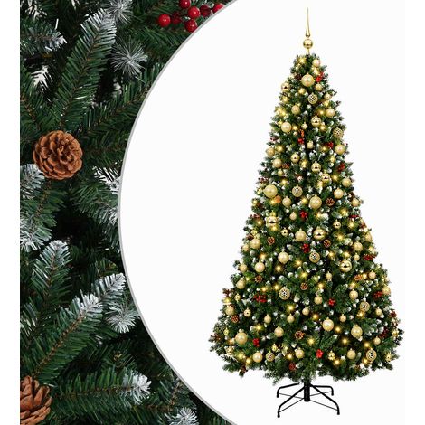 Árbol de Navidad artificial con bolas 180 cm 300 LED vidaXL (1/5)