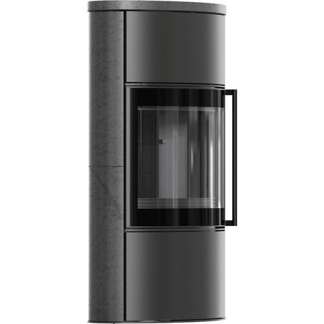 BJORN 150 7 kW freistehender Stahlofen Hochdekorative GRAFITE SATIN Speicherkeramik Keramikabdeckung schwarzes Thermotec (1/5)