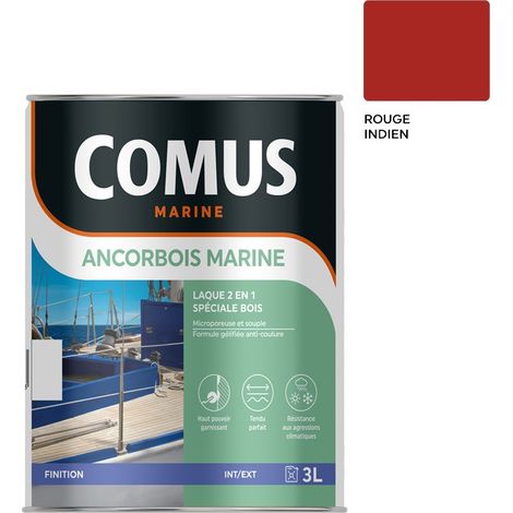 ANCORBOIS MARINE ROUGE INDIEN  3L  Laque microporeuse pour la protection et la décoration des bois et dérivé (1/3)