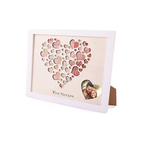 Cornice portafoto a forma di cuore, regalo di nozze per San Valentino