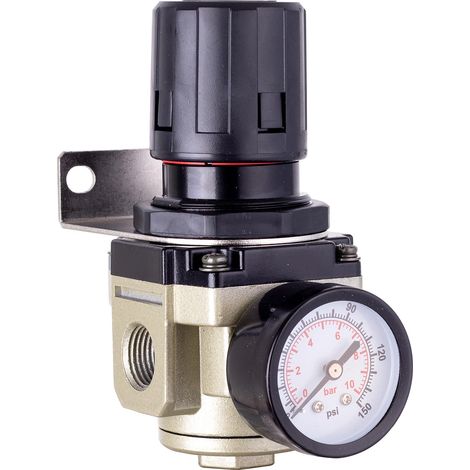 RIDUTTORE DI PRESSIONE ARIA CON MANOMETRO PER REGOLAZIONE COMPRESSORE 3/4 (1/5)