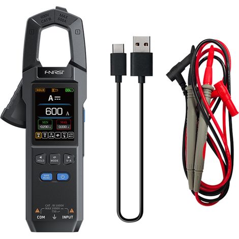 Multimètre numérique à pince de courant DC/AC DMC-100, 10000 compteurs, ampèremètre 600A, détection NCV, outils électriques professionnels (1/5)