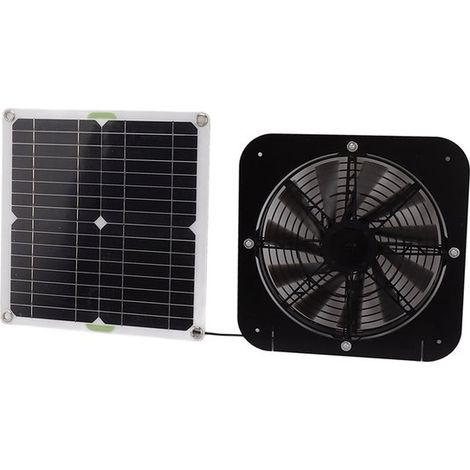 Doppel-Solarventilator-Set, wasserdicht und tragbar, rundes Fenstermodell, geeignet für Camping, Gewächshaus und Hühnerstall