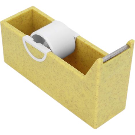 Dispensateur de ruban à cils jaune, coupeuse portable pour extensions, pratique salon et maison. (1/5)