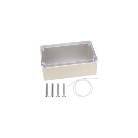 Boîte de dérivation étanche IP65 électrique extérieur, boîte de jonction connecteurs, boîtier plastique électronique, transparent 20 x 12 x 7,5 cm Crezuo (1/4)
