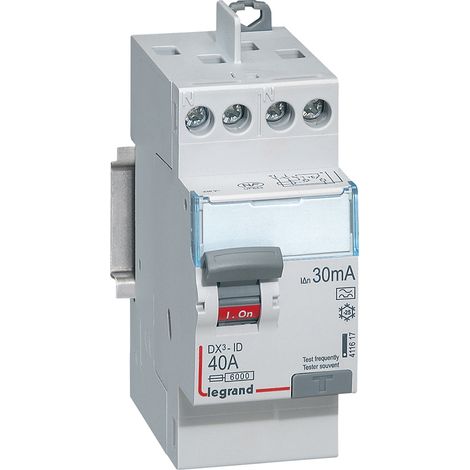 Legrand DX³-ID Differenzstromschalter grau DIN-Schiene