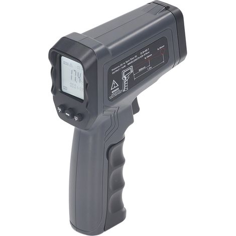 Handthermometer 12:1 50:1 Messabstandsverhältnis LCD-Anzeige Temperaturmessgerät Pistole -50-1600℃ (1/5)