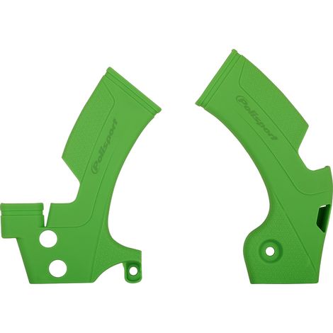 Protectores de chasis Polisport kxf 450 09 18, color verde, duraderos.