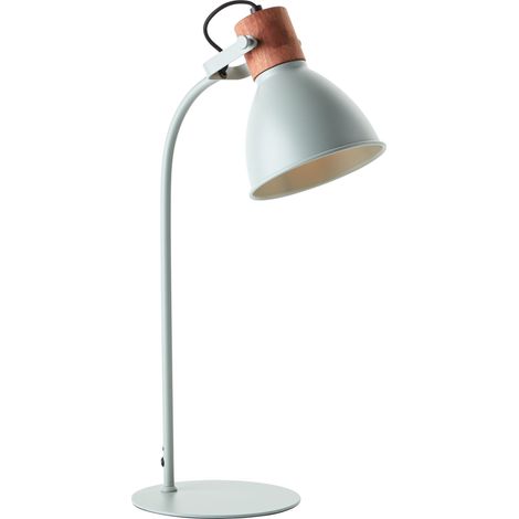 Brilliant Erena Tischleuchte 52cm hellgrün Metall/Holz Schnurzwischenschalter 1x A60, E27, 40 W, Geeignet für Normallampe (nicht enthalten) (1/5)
