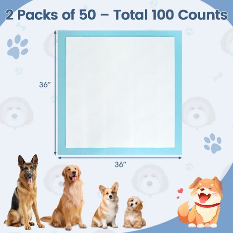 Design 5 couches, tapis éducateur pour chien 36" x 36" ultra absorbant pour apprentissage de la propreté à la maison (1/5)