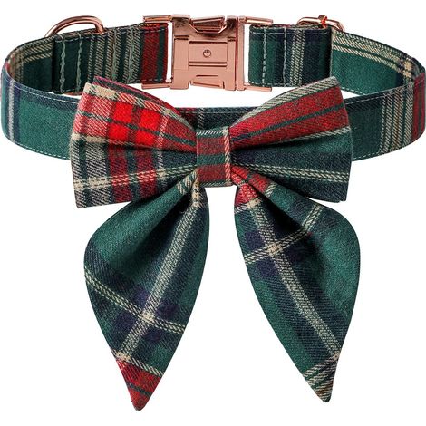 Hundehalsband mit Fliege, bequemes und verstellbares Halsband mit Metallschnalle, passend zur Hundeleine/