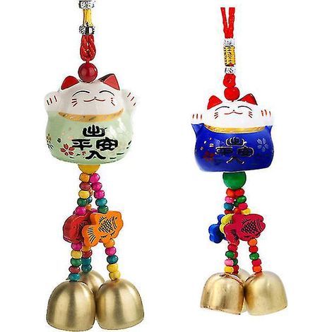 Carillon éolien chat porte-bonheur (lot de 2) (1/3)