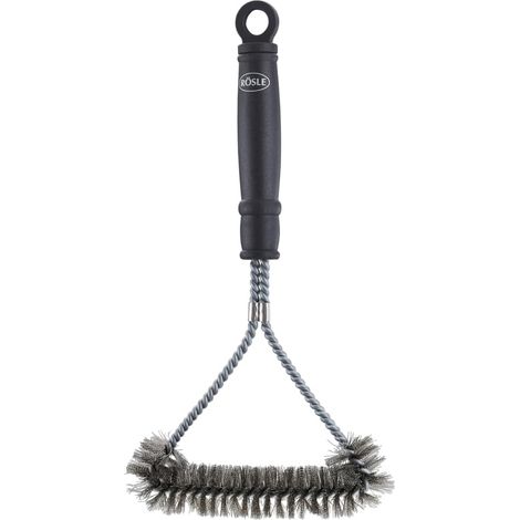 Reinigungsbürste, Stahlborsten, verchromte Edelstahl- und Emaille-Grillroste, ergonomischer Griff, Outdoor-Grill (1/2)