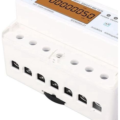 Contatore di energia intelligente - Trifase, compatibile Wi-Fi, montaggio su guida DIN da 35 mm, controllo tramite app. (1/5)