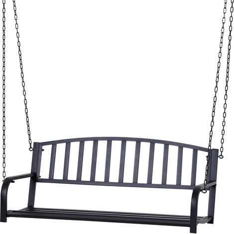 Banc suspendu en métal JOHN noir (1/5)