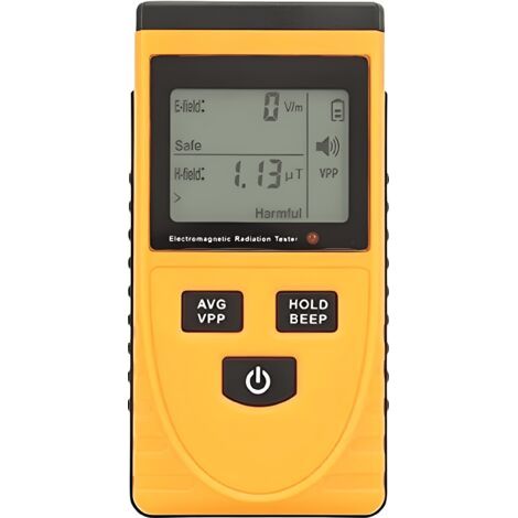 RHG Compteur Geiger- Détecteur de Rayonnement Electromagnétique EMF Portable avec Alarme Sonore et Lumineuse Testeur de Rayonnement de Champ Magnétique LCD Numérique (1/5)
