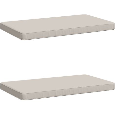 Coussins de banc 2 pièces VUGHT 2 pc 100 % polyester Blanc vidaXL