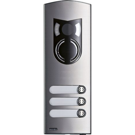VIMAR - 1223 2M IK10 Placa de acero para audio y vídeo de 3 botones
