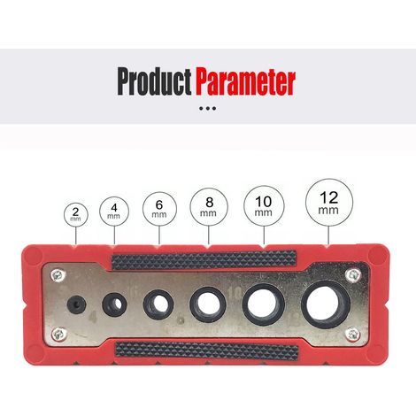 Guida per trapano per la lavorazione del legno, guida per trapano portatile da 2 mm, 4 mm, 6 mm, 8 mm, 10 mm, 12 mm, ampiamente utilizzata per progetti fai da te