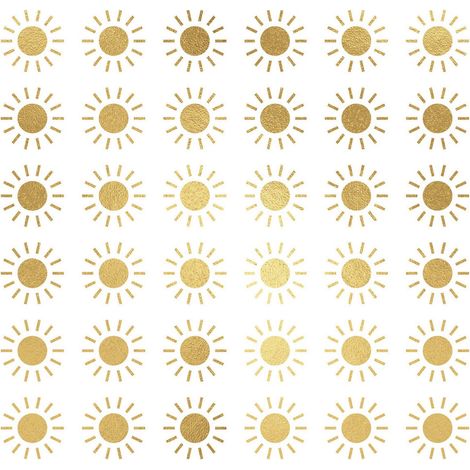 Stickers repositionnables - Soleils en or (1/5)