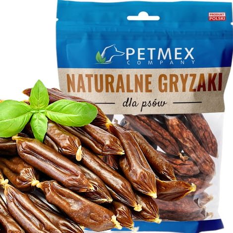 Golosina masticable natural para perros Petmex, salchichas de ave deshidratadas, 200 g (1/3)