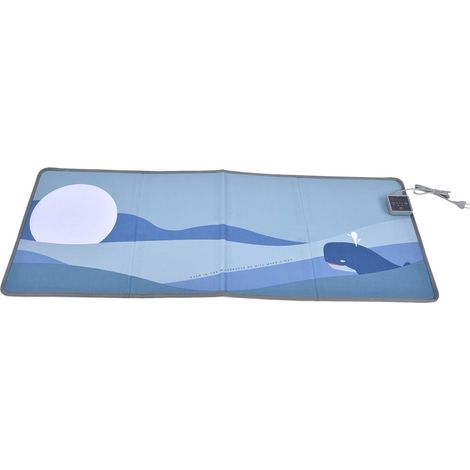 Chauffage d'appoint pliable, chauffe rapide en 30 secondes, structure à 4 compartiments, forme en M, portable, respirant et sûr, pour bureau (Whale). (1/5)
