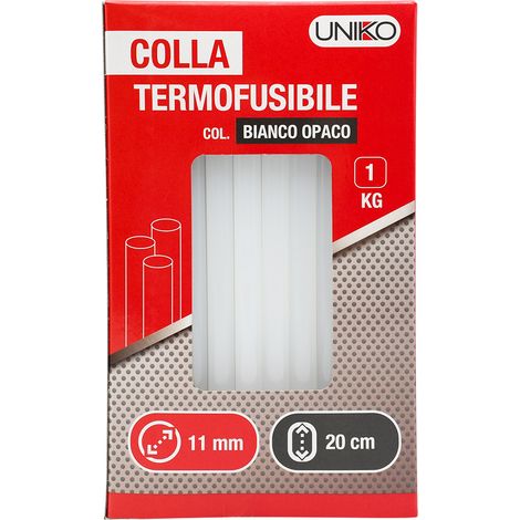 Colla Termofusibile Uniko Unk Bianco Opaco 200 mm Ø 11,2 mm 1 kg